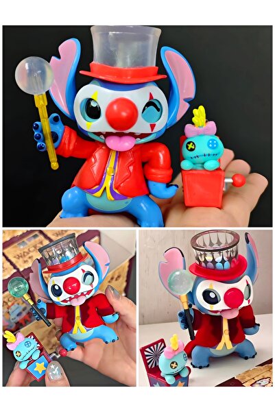 DEK Stitch Premium Series Large Size Figure 11cm with Accessories Parts Clown and Angel Costumes Set of 2