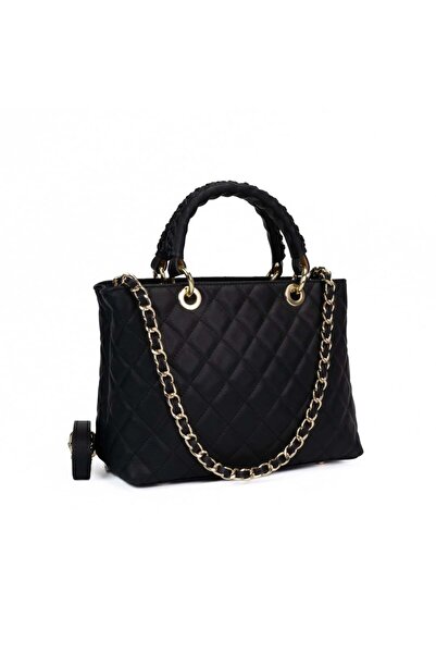 Posete Fagaras Poșetă mini Georgie din piele - Neagră, 3 compartimente, 3 buz...