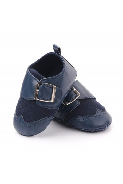 BebeNou Pantofi eleganți bleumarin pentru bebeluși cu cataramă MBd2425-1-p9