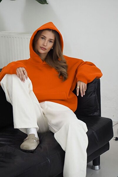 E-ROMA Hanorac unisex oversize cu glugă