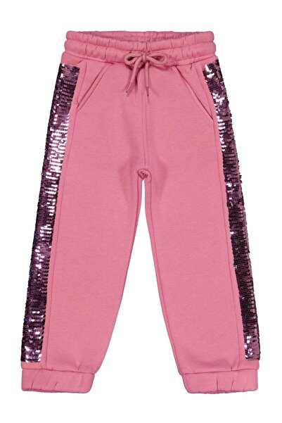 Civil Girls Striped Sequin Embroidered Tracksuit Bottoms for Ages 2-5 - Pink 4-5 Years
