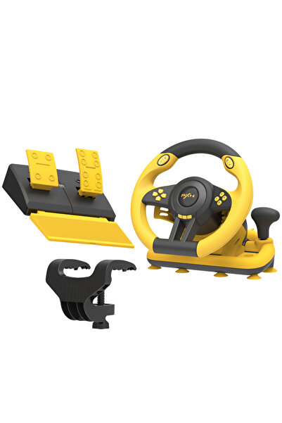 Coverzone Direksiyon Seti – 180° Dönüş, Çift Motor Titreşim, Pedal ve Vitesli Oyun Direksiyonu | PXN V3 Pro