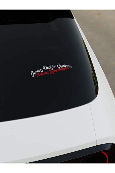 OkyayWorks Geçmez Dediğin Günlerin Kaçıncı Yarınındasın Sticker - Kırmızı- Ar...