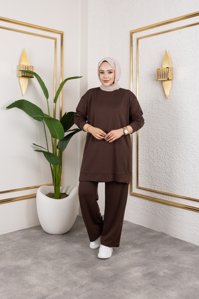 HİRA LİFE FASHİON Γυναικείο Σετ Ποδηλατικό Λαιμόκοψη Απλό Βαμβακερό Σετ Κορυφ...