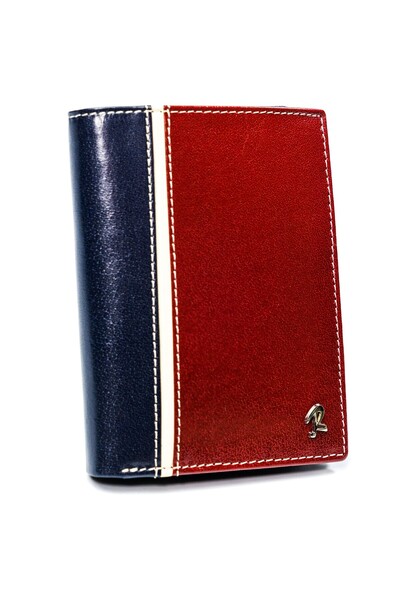 Other Portofel bărbătesc vertical, bicolor, din piele naturală - Rovicky