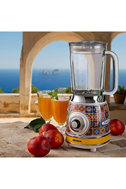 ARIETE Blender Positano 0583/0P, 1000W, 1.5 l, 4 speeds + pulse, Ice crushing, White/yellow