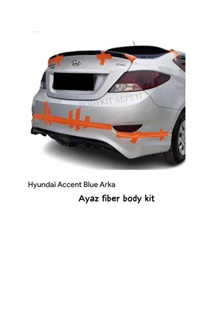 AYAZ FİBER GARAJ HYUNDAİ ACCENT BLUE ARKA TAMPON EKİ FİBER BOYASIZ