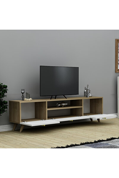 Remaks Hande 3 Kapaklı Tv Sehpası - Atlantik Çam/ Beyaz