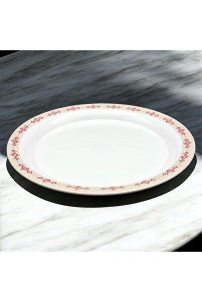 LANDREEN Luxury melamine rice serving plate, crack and break resistant, microwave and dishwasher safe, 30cm plate