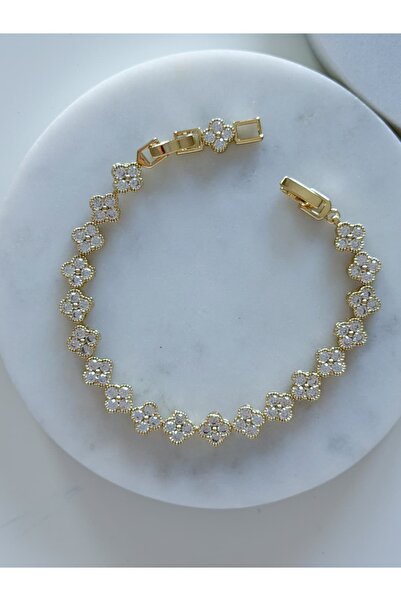 CHARMLUCKY ÖZEL SERİ TAŞLI YONCA BİLEKLİK