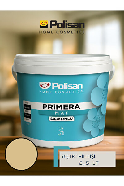 Polisan Primera Silikonlu Mat İç Cephe Boyası – Açık Fildişi 2.5 LT