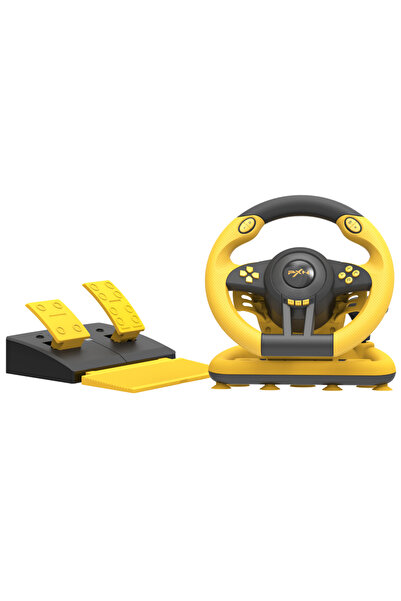 Coverzone Direksiyon Seti – 180° Dönüş, Çift Motor Titreşim, Pedal ve Vitesli Oyun Direksiyonu | PXN V3 Pro