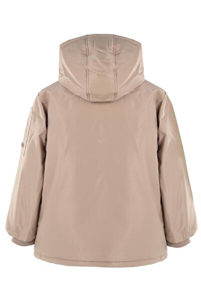 Civil Boys Parka with Sleeve Pockets 10-13 Years Old Coat - Beige 13-14 Years Old