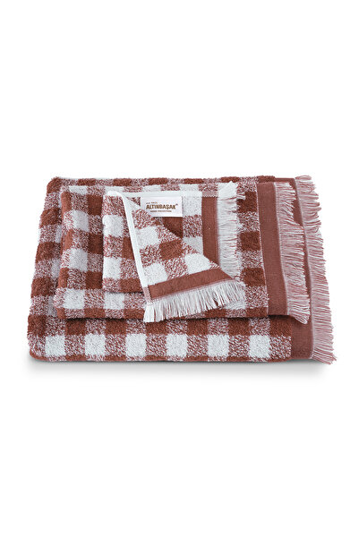 Altınbaşak Gracia 100% бавовняна фарбована рушник для ванної кімнати, набір з 3 штук, 70x140/40x70/30x30, теракотовий