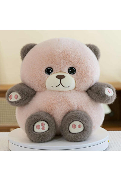 OEM Adorable soft fluffy teddy bear plush toy, Brown and Pink, 30 cm, 3+