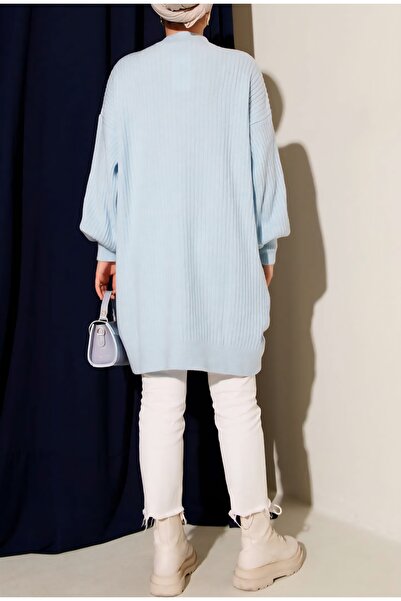 Vaniza Pulover tricotat cu dungi asimetrice în relief