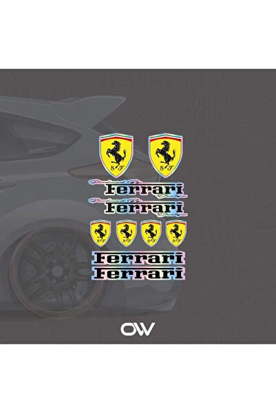 OkyayWorks Ferrari Sticker Paket- Araba-Motosiklet Etiket Sticker