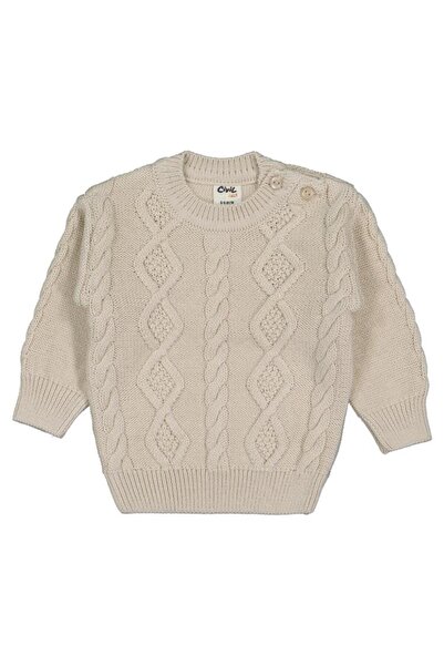 Civil Baby Rain Hair Knit 6-18 Months Sweater - Beige6-9 Months
