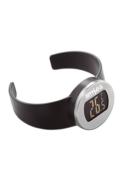 amXea household thermometer, black, digital, for wine bottle or baby bottle, 5 x 4.5 cm