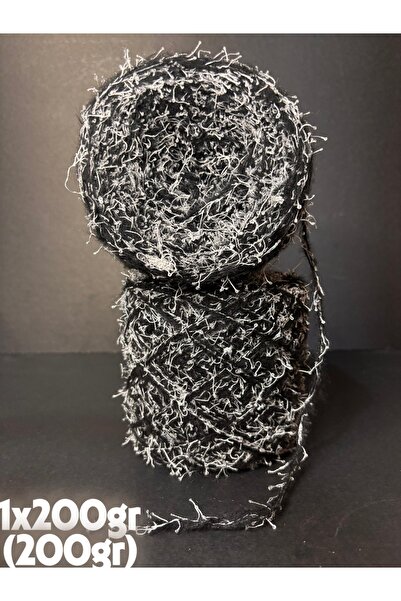 Ana&Kuzusu İplik خيط محبوك أسود رفيع من الموهير، أبيض اللون (3 طبقات) متوسط ​...