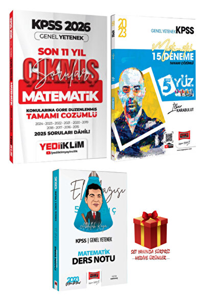 Yediiklim Yayınları Yediiklim KPSS 2026 Matematik Son 11 Yıl Çıkmış Sorular+ ...