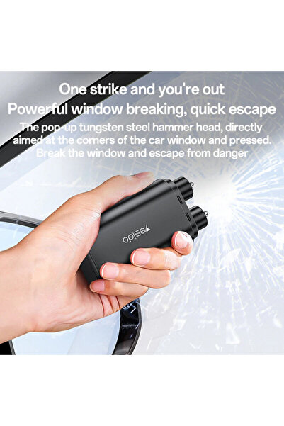 Yesido Emergency hammer and seatbelt cutter Yesido, silver, C248