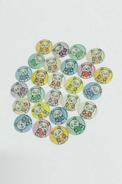 Kent Pazarı Κουμπί για βρεφικό γιλέκο 6 Χρώματα 30 Τεμάχια 14 χλστ