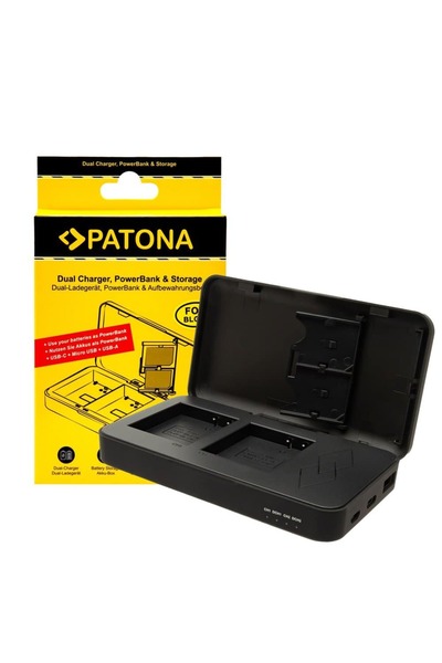 Patona Încărcător dual DMW-BLG10 cu funcție Power Bank și spațiu pentru 2 car...