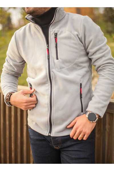 NOTCHTR Unisex Polar Mock Neck Full Zipper Three Pocket Cold Windproof Outdoor Jacket