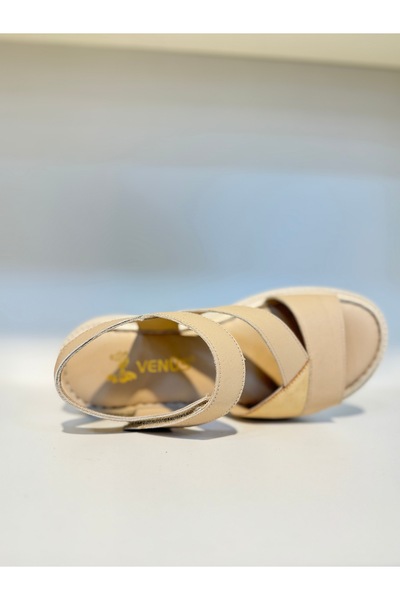 Venüs Hakiki Deri Bej Sandalet 25322466Y