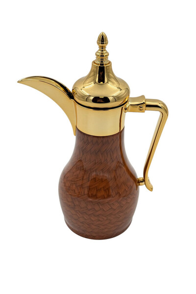 B&D Vaccum Flask 0.6L Wood & Gold