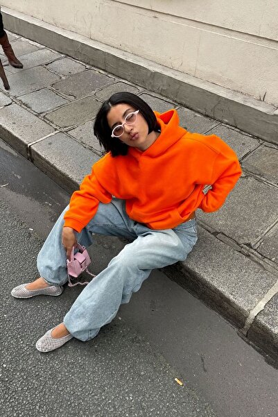 BENROMA Hanorac unisex, fără imprimeu, cu glugă