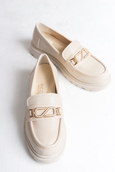 Riccon Жіночі лофери 0012506 Бежеві