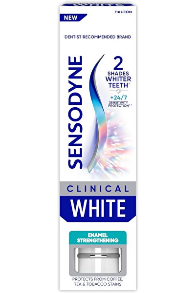 Sensodyne Clinical White Sensitive Teeth Whitening Toothpaste, Enamel Strengt...
