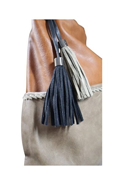 OEM Elegant City women's casual -leather handbag, multicolor (brown/beige/black) – R 4234 black