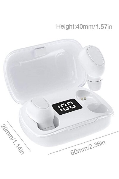 DacEnergy Wireless headphones, Bluetooth 5.0, smart LED display, IPX7 water resistant, microphone...