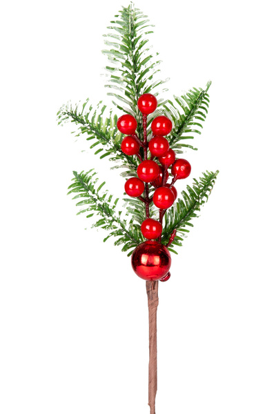 Herdekora Ornament de Crăciun Pădure de fructe de pădure în vrac roșu-verde 30 cm.