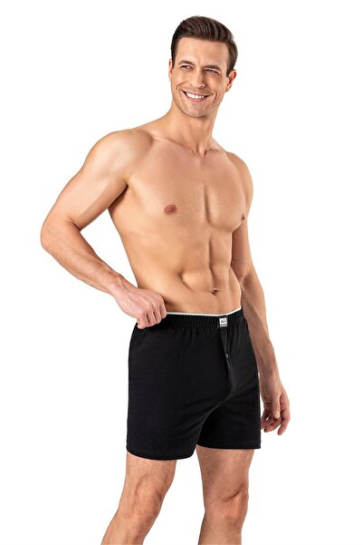 OBJE Men's Black Towel Waist Boxer