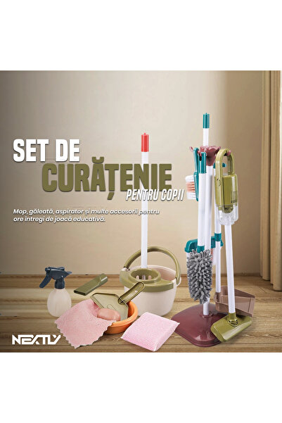 NEXTLY Ultimate Kids' Cleaning Play Set, 23 Pieces, Multicolor, Ages 3+