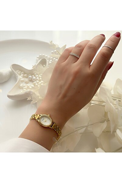 Forsining -Ceshdun-(Gold Color) Minimal Oval Case Women Wrist Watch