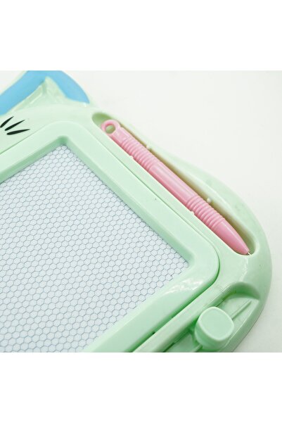 dalip Tabletă magnetică de scris și desen - Model pisică, cu stylus, verde (23,2x18,5 cm)