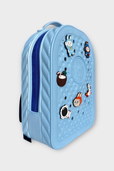 Liger Rucsac pentru grădiniță din silicon moale perforat Eva pentru copii ALBASTRU