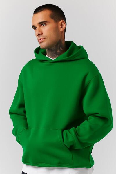 BENROMA Plain Unisex Oversize Hooded Sweatshirt