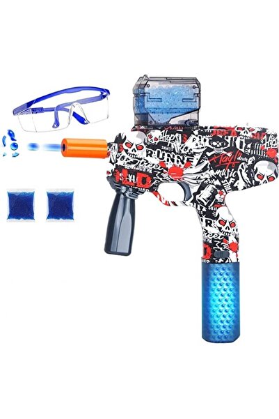 dalip Electric Toy MP9 Gel Ball Blaster (Red) with 5000 Hydrogel Balls & Protective Goggles