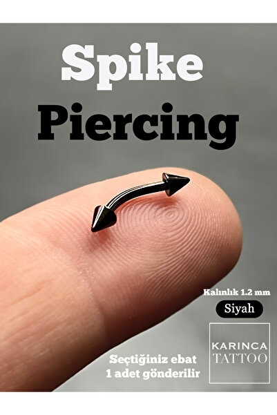 Karınca Piercing Siyah Spike Piercing Rook Helix Nipple Smiley Septum Conch Bridge Snug Daith Kaş Cerrahi Çelik