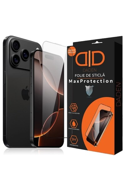 DD Daden Protector de ecran Daden MaxProtection din sticlă pentru iPhone 17 Air - Acoperire completă, ultra-rezistent, premium,