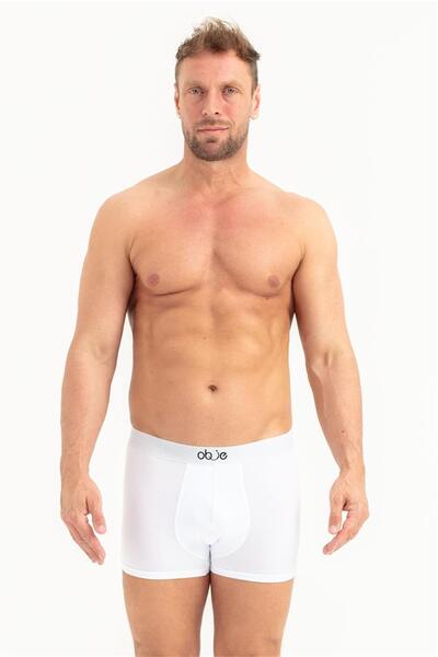 OBJE Men's White Modal Boxer
