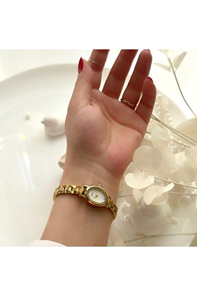 Forsining -Ceshdun-(Gold Color) Minimal Oval Case Women Wrist Watch