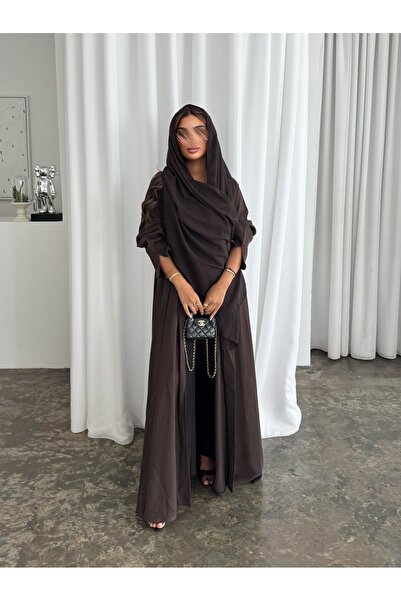 TREADY Plain brown abaya - MWT436