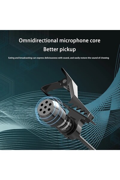 OSIRION Lavalier microphone, 3.5 mm Jack, Stereo, Omnidirectional, Noise Reduction, Metal clip, 1.5m Cable